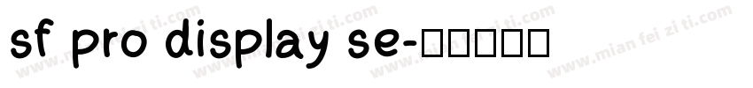 sf pro display se字体转换